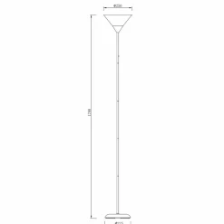 Sklep Kaja Czarna, klasyczna lampa stojąca do salonu ZM CL-3800H-BK MOREN | Kaja* Tradycyjne Lampy Podłogowe