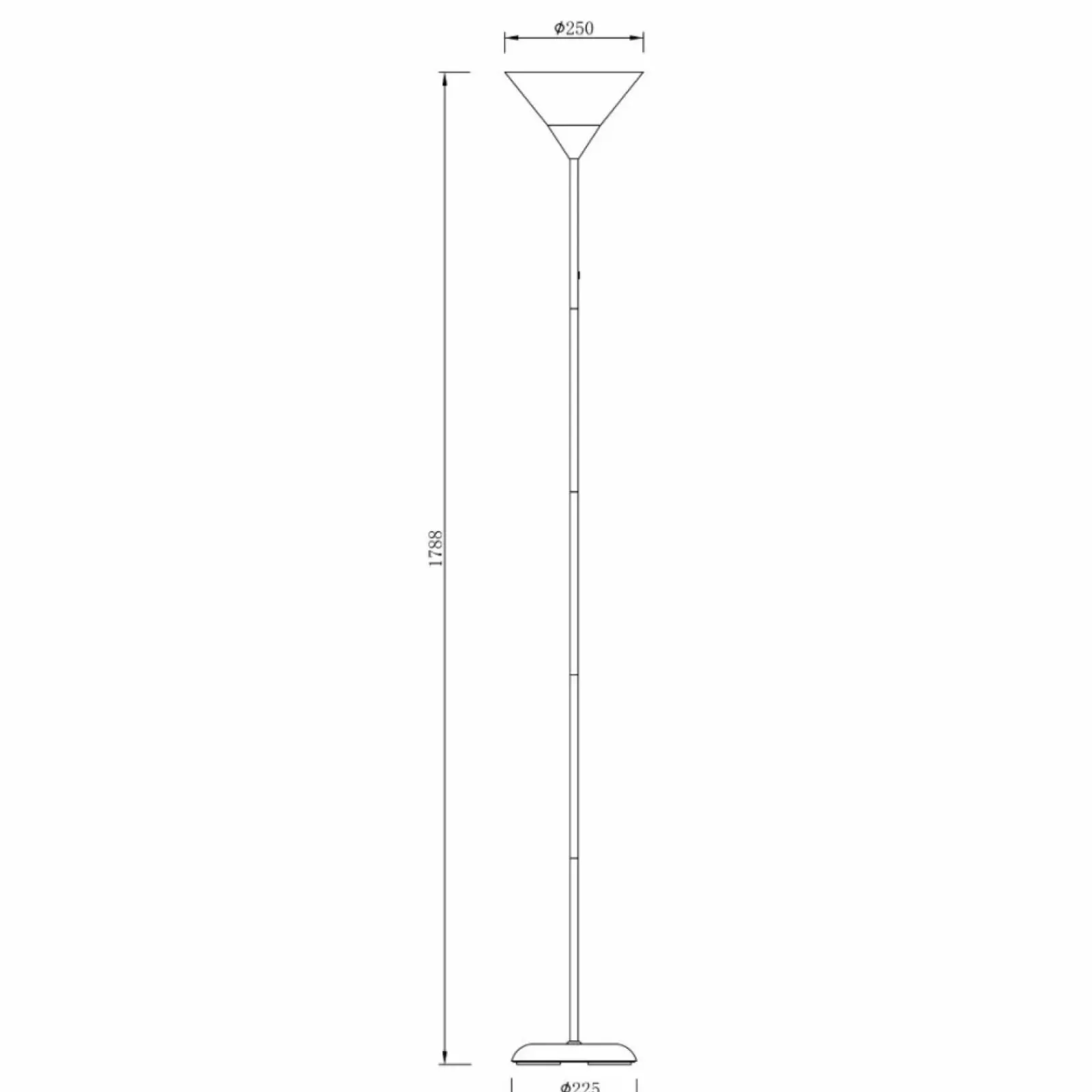 Sklep Kaja Czarna, klasyczna lampa stojąca do salonu ZM CL-3800H-BK MOREN | Kaja* Tradycyjne Lampy Podłogowe