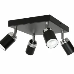Sklep Kaja Czarna, kwadratowa lampa sufitowa, z reflektorami LX 5148 z serii RENO Cheap