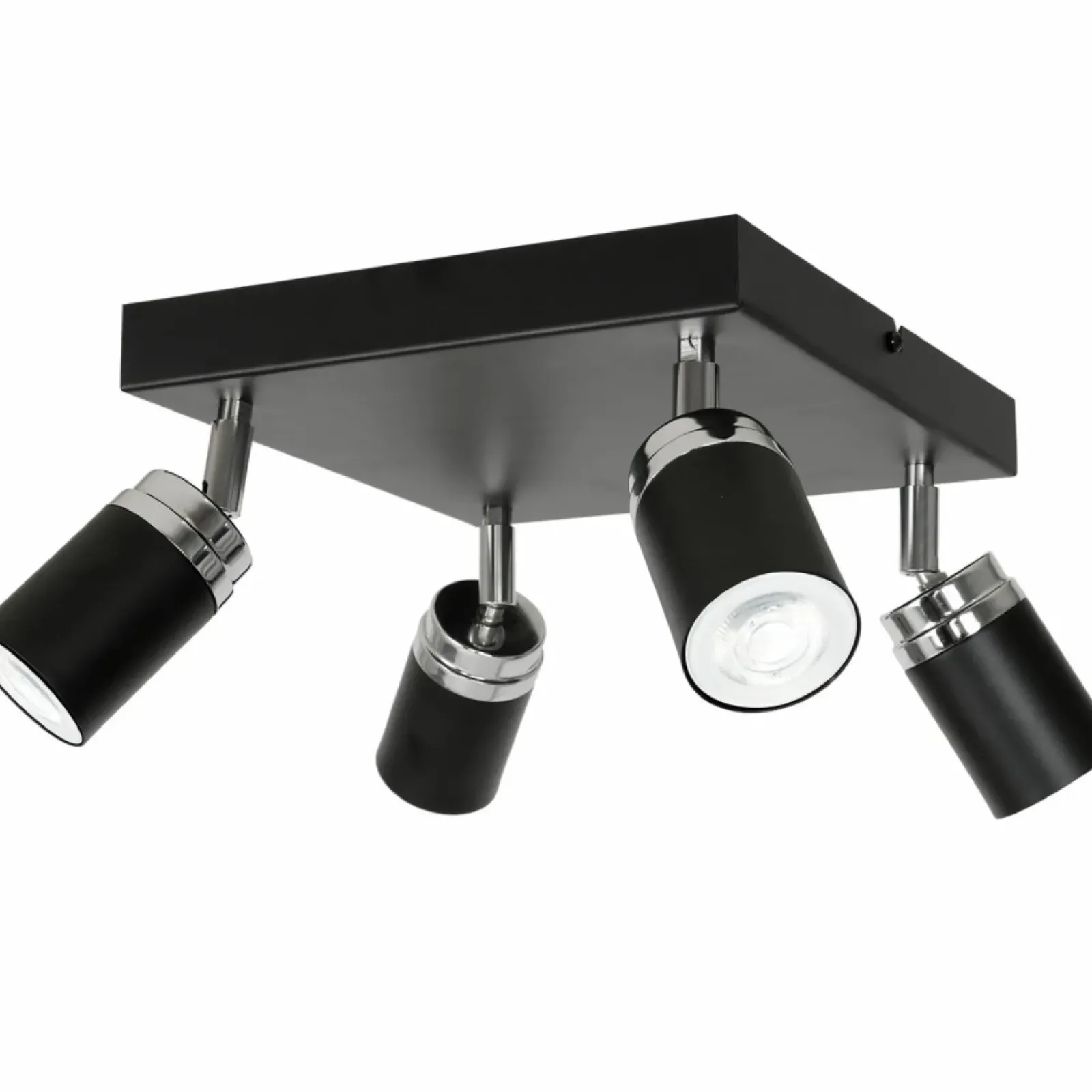 Sklep Kaja Czarna, kwadratowa lampa sufitowa, z reflektorami LX 5148 z serii RENO Cheap