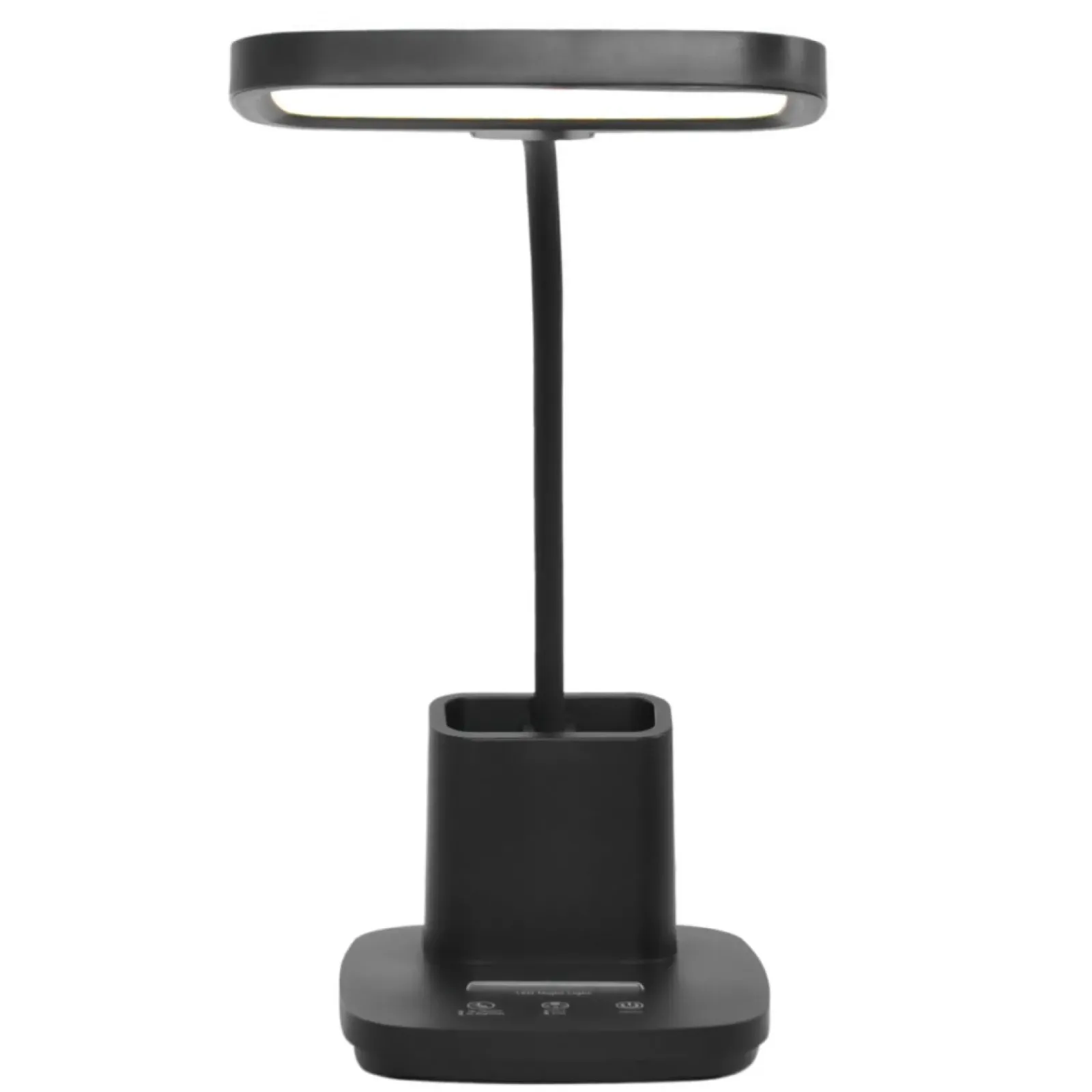 Sklep Kaja Czarna lampa biurkowa LED z pojemnikiem K-BL1301 z serii TOLA* Lampki Biurkowe|Lampy Led