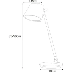 Sklep Kaja Czarna lampa biurkowa LED 7W, regulowana K-BL1527 z serii BOLEK* Lampki Biurkowe|Lampy Led