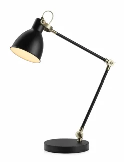 Sklep Kaja Czarna lampa biurkowa regulacja kąta świecenia 107739 | Kaja* Lampki Biurkowe