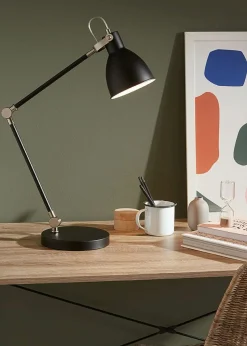 Sklep Kaja Czarna lampa biurkowa regulacja kąta świecenia 107739 | Kaja* Lampki Biurkowe