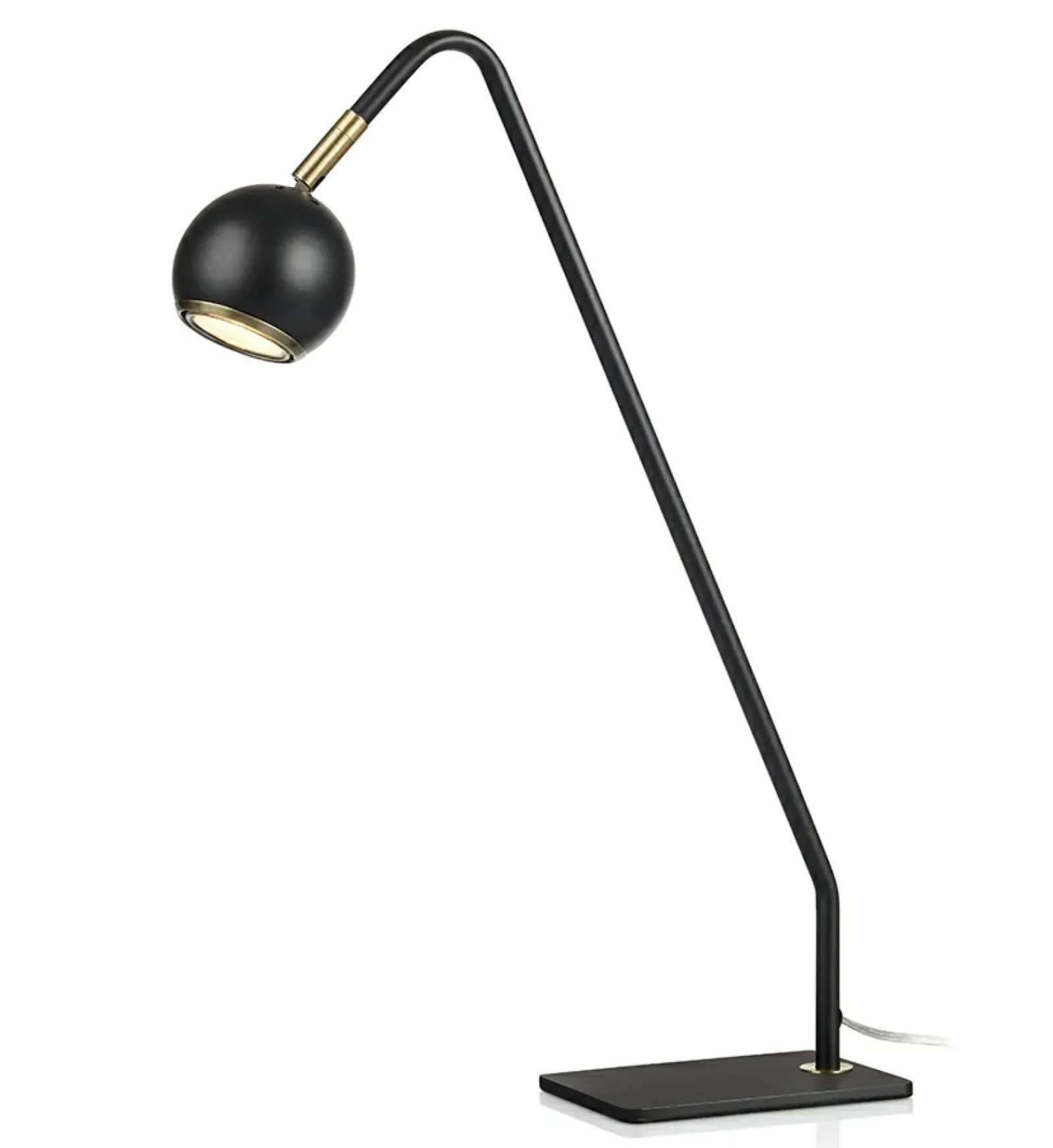 Sklep Kaja Czarna lampa biurkowa ze złotem do gabinetu 107340 | Kaja Oświetlenie* Lampki Biurkowe
