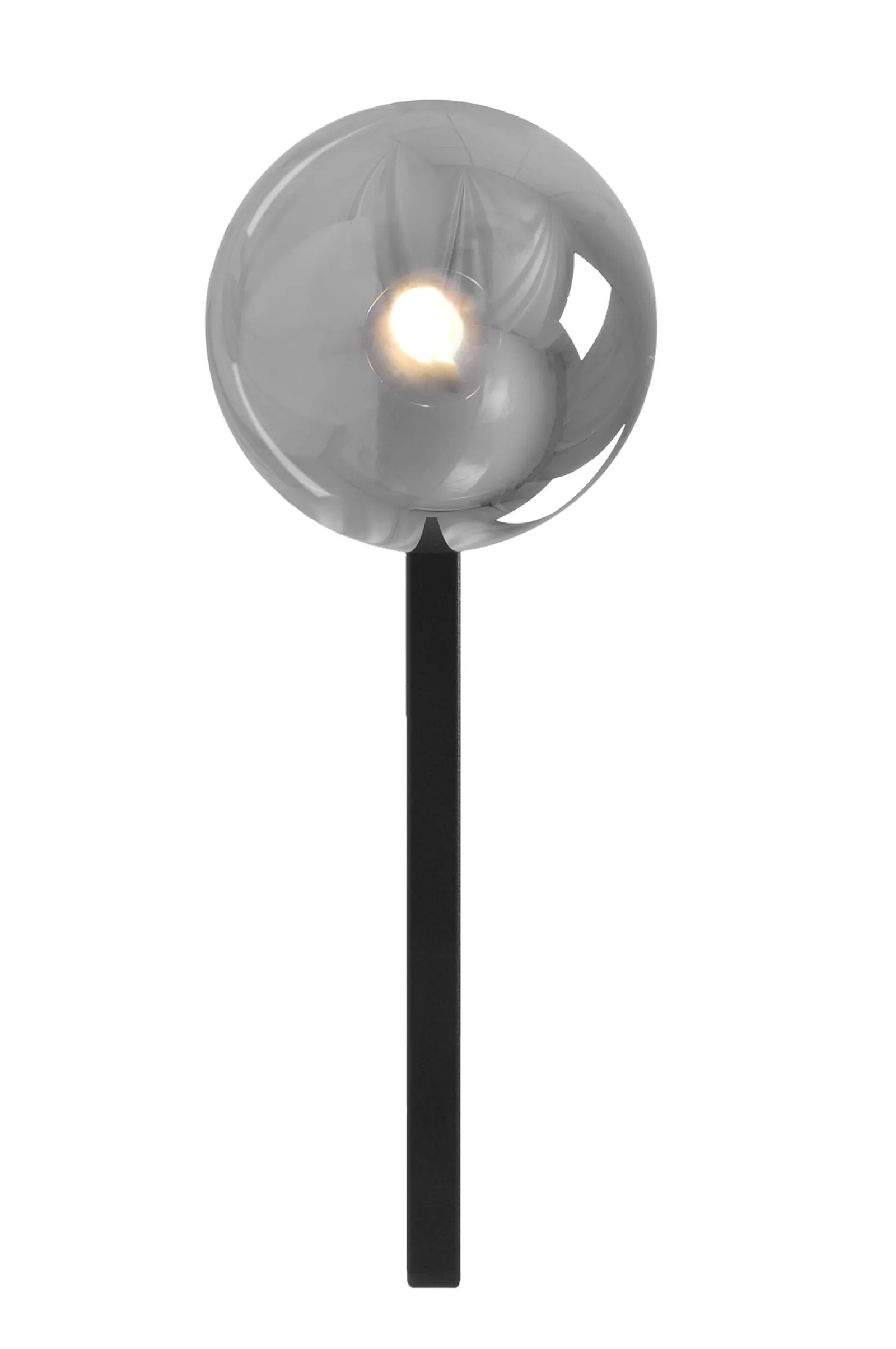 Sklep Kaja Czarna lampa ścienna, kinkiet z grafitowym kloszem K-5467 z serii PAXI* Kinkiety Ze Szklanym Kloszem