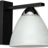 Sklep Kaja Czarna lampa ścienna, stożkowy klosz O3270 K1 CZA + CH z serii BAFER* Kinkiety Tradycyjne