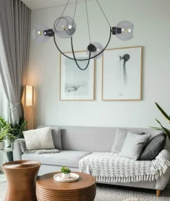 Sklep Kaja Czarna lampa do nowoczesnej sypialni K-2628 SIRIUS | Kaja Oświetlenie Store