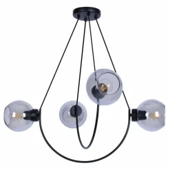 Sklep Kaja Czarna lampa do nowoczesnej sypialni K-2628 SIRIUS | Kaja Oświetlenie Store