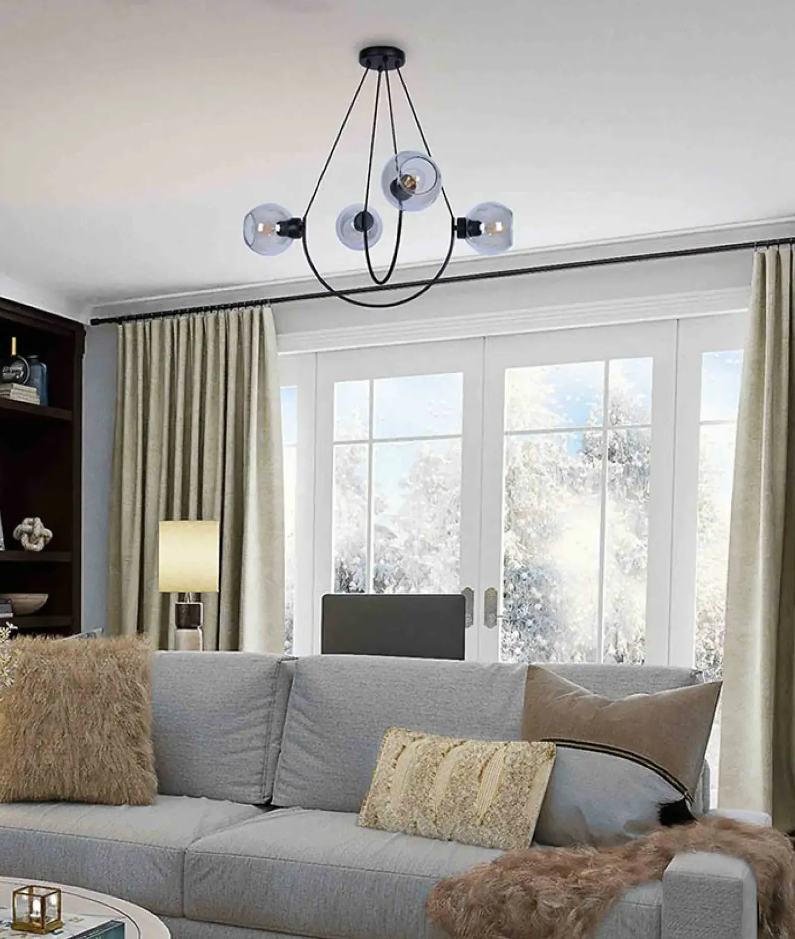 Sklep Kaja Czarna lampa do nowoczesnej sypialni K-2628 SIRIUS | Kaja Oświetlenie Store