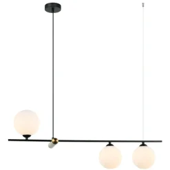 Sklep Kaja Czarna lampa, idealna nad stół PND-76540-3-BK BARLETTA | Kaja Discount