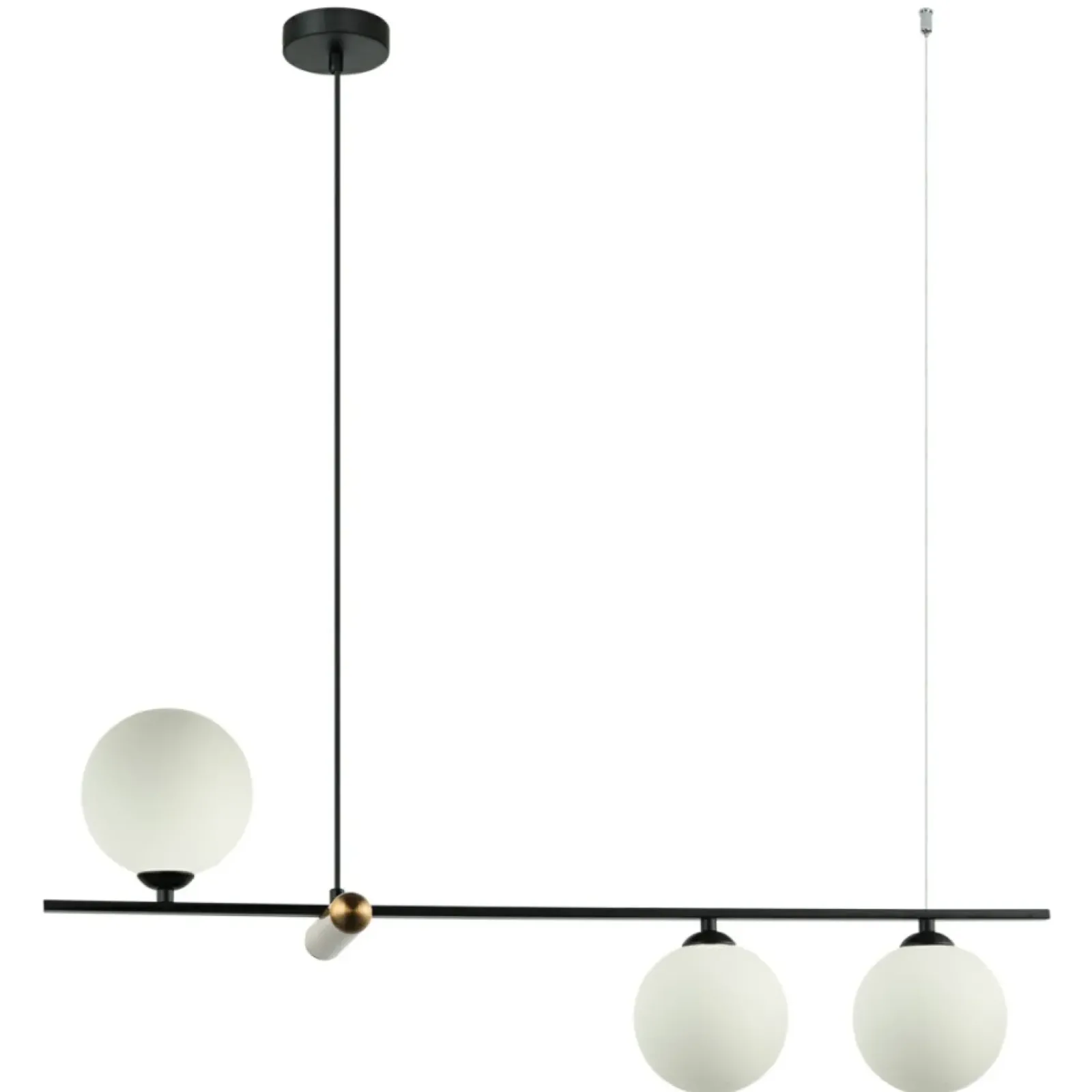 Sklep Kaja Czarna lampa, idealna nad stół PND-76540-3-BK BARLETTA | Kaja Discount