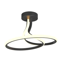 Sklep Kaja Czarna lampa LED do stylowego salonu MX6349-1-3BT CLINT | Kaja* Plafony Nowoczesne|Lampy Led