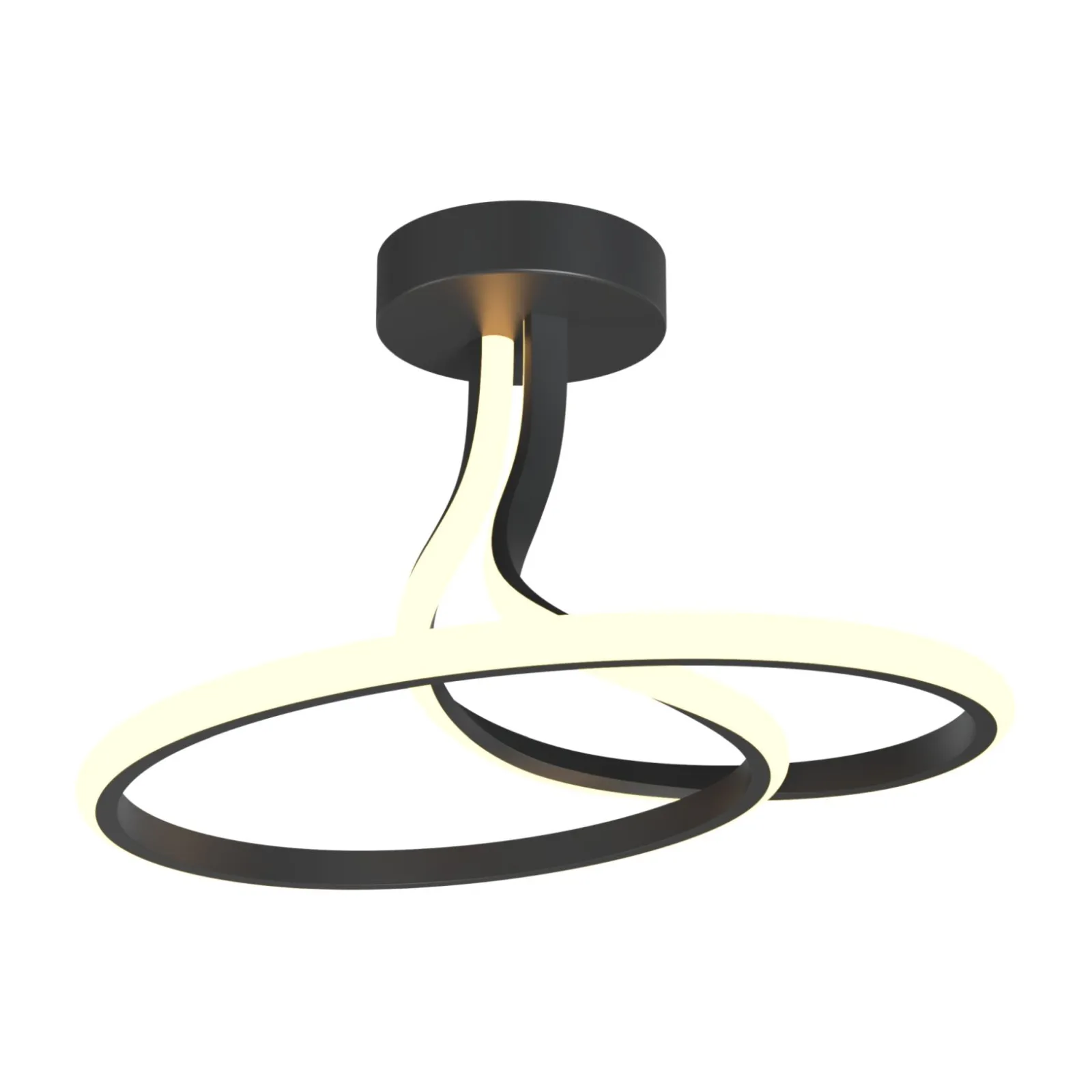 Sklep Kaja Czarna lampa LED do stylowego salonu MX6349-1-3BT CLINT | Kaja* Plafony Nowoczesne|Lampy Led