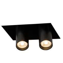 Sklep Kaja Czarna lampa mocowana podtynkowo - 2 tuby ANT 7802 YAMATO | Kaja* Oprawy Podtynkowe