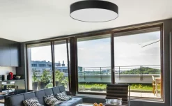 Sklep Kaja Czarna lampa na bazie dużego okręgu ⌀80 TK 4409 RONDO | Kaja Flash Sale