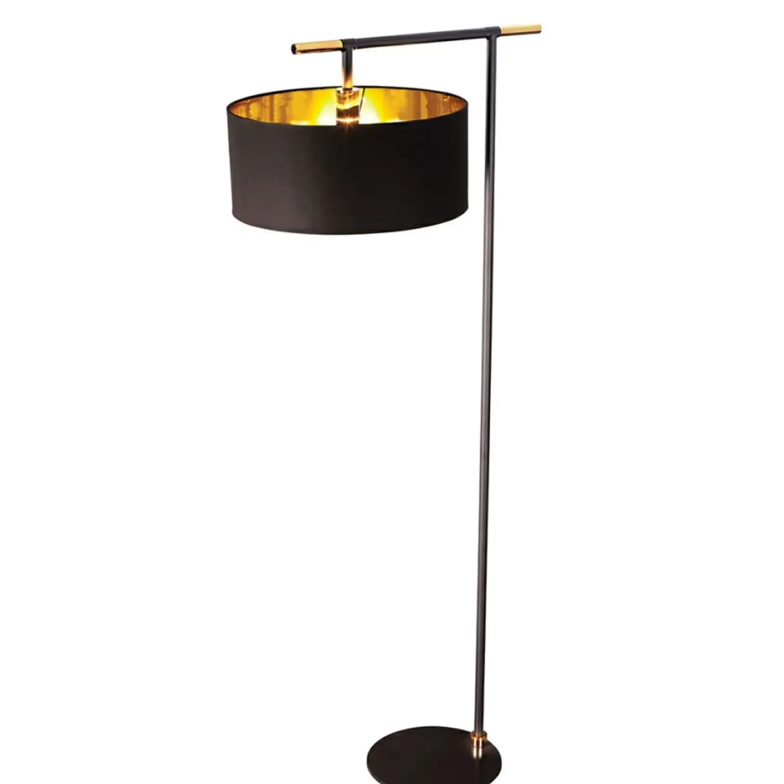 Sklep Kaja Czarna lampa podłogowa z abażurem BALANCE-FL-BKPB z serii BALANCE* Lampy Podłogowe Z Abażurem|Tradycyjne Lampy Podłogowe