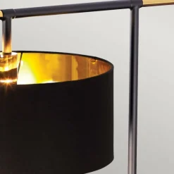 Sklep Kaja Czarna lampa podłogowa z abażurem BALANCE-FL-BKPB z serii BALANCE* Lampy Podłogowe Z Abażurem|Tradycyjne Lampy Podłogowe