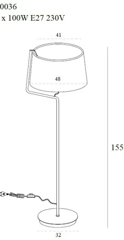 Sklep Kaja Czarna lampa podłogowa z abażurem MX F0036 CHICAGO | Kaja Oświetlenie* Lampy Podłogowe Z Abażurem