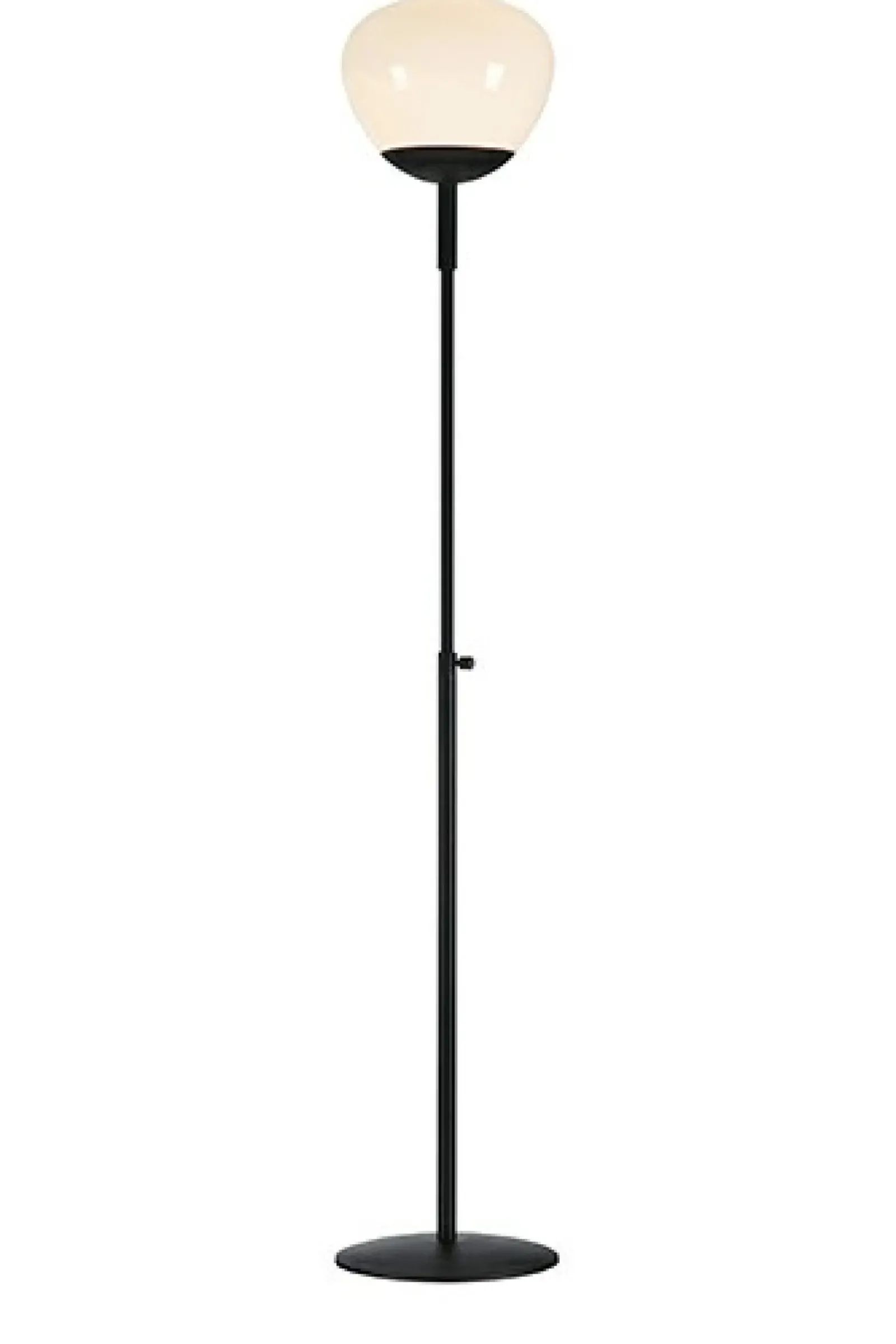 Sklep Kaja Czarna lampa podłogowa z białym kloszem 108278 | Kaja Oświetlenie* Tradycyjne Lampy Podłogowe