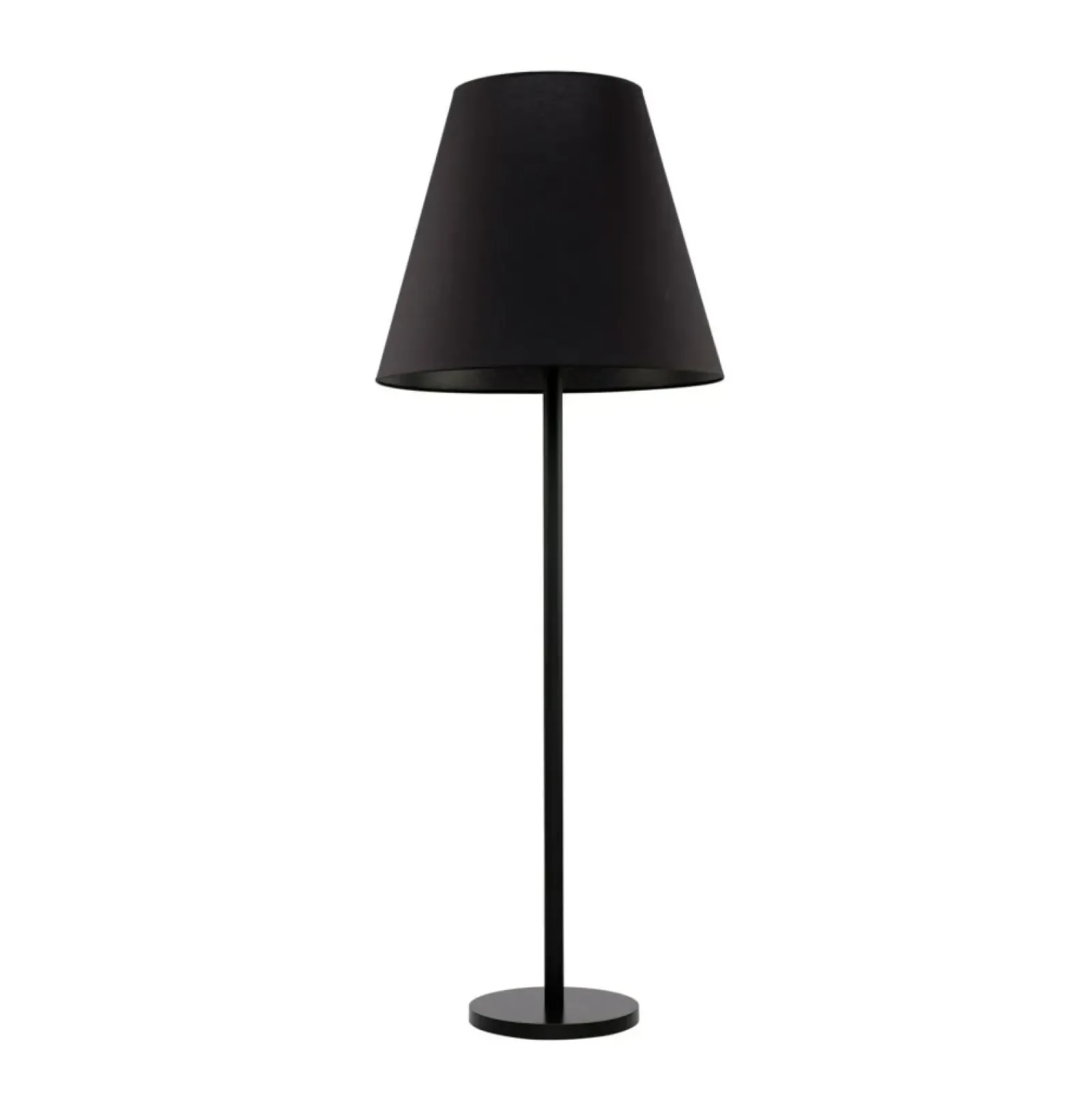 Sklep Kaja Czarna lampa podłogowa z stożkowym abażurem 9736 | Kaja Oświetlenie* Lampy Podłogowe Z Abażurem|Tradycyjne Lampy Podłogowe