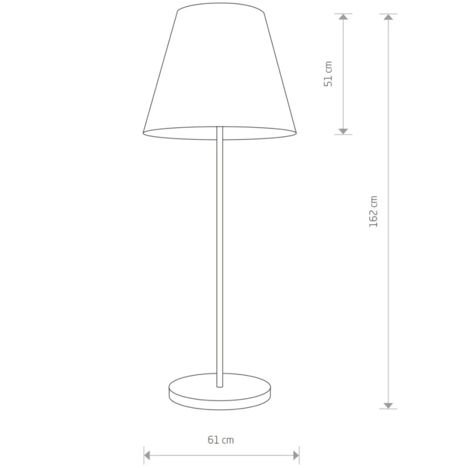 Sklep Kaja Czarna lampa podłogowa z stożkowym abażurem 9736 | Kaja Oświetlenie* Lampy Podłogowe Z Abażurem|Tradycyjne Lampy Podłogowe