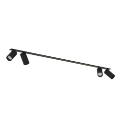 Sklep Kaja Czarna lampa podtynkowa z czterema reflektorami 7836 | Kaja* Oprawy Podtynkowe