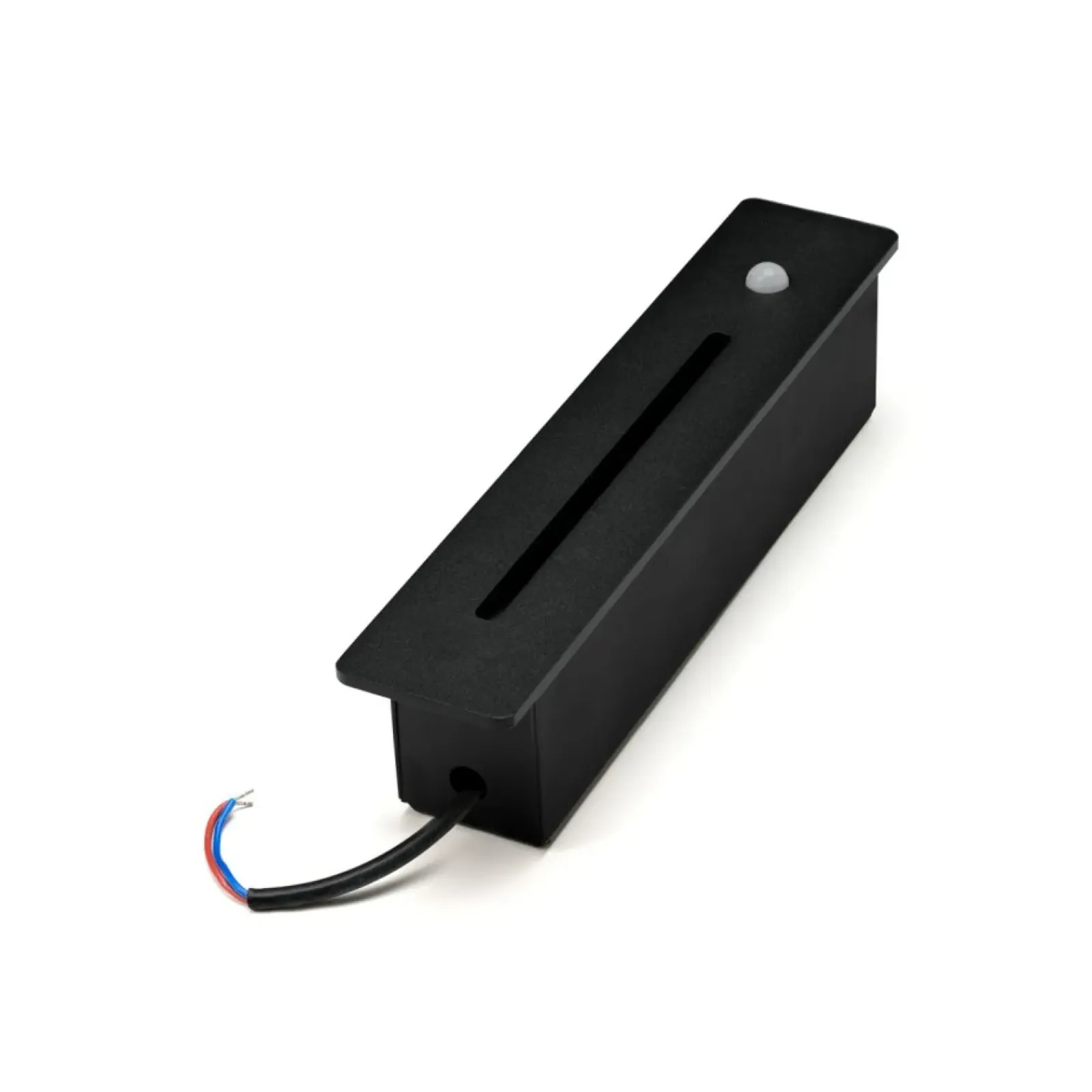Sklep Kaja Czarna lampa schodowa z czujnikiem ruchu IP54 AZ6081 ERIN | Kaja* Kinkiety Ogrodowe|Oprawy Podtynkowe