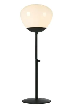 Sklep Kaja Czarna lampa stołowa z białym kloszem 108276 | Kaja Oświetlenie* Tradycyjne Lampki Stołowe