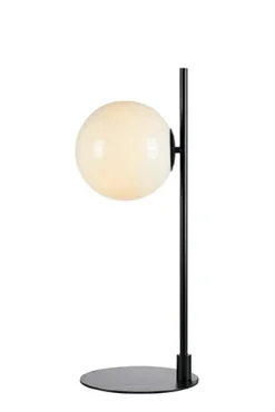 Sklep Kaja Czarna lampa stołowa z kloszem w kształcie kuli 108271 | Kaja* Tradycyjne Lampki Stołowe