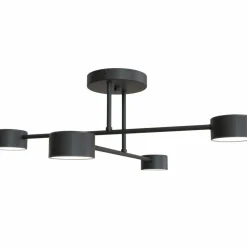 Sklep Kaja Czarna lampa sufitowa do sypialni 1355/4 HALO 4 BLACK | Kaja czarny Sale