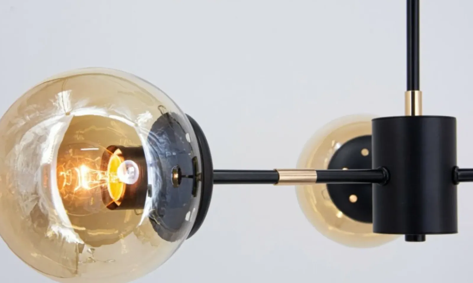Sklep Kaja Czarna lampa sufitowa do sypialni i salonu 8044/3 BL TR GAJA | Kaja Cheap