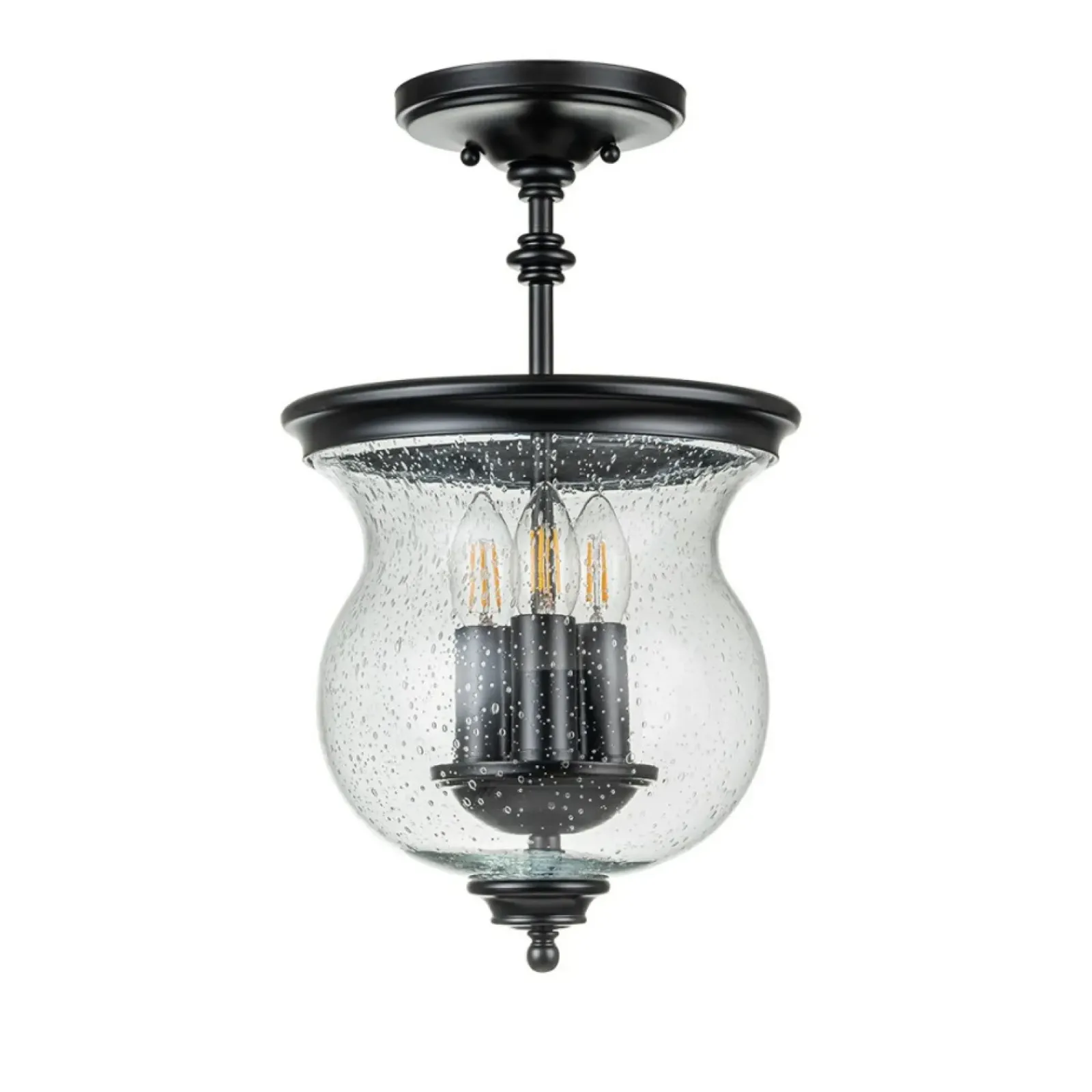 Sklep Kaja Czarna lampa sufitowa FE-PICKERING-LANE-SF-BLK z serii PICKERING LANE* Randole Tradycyjne