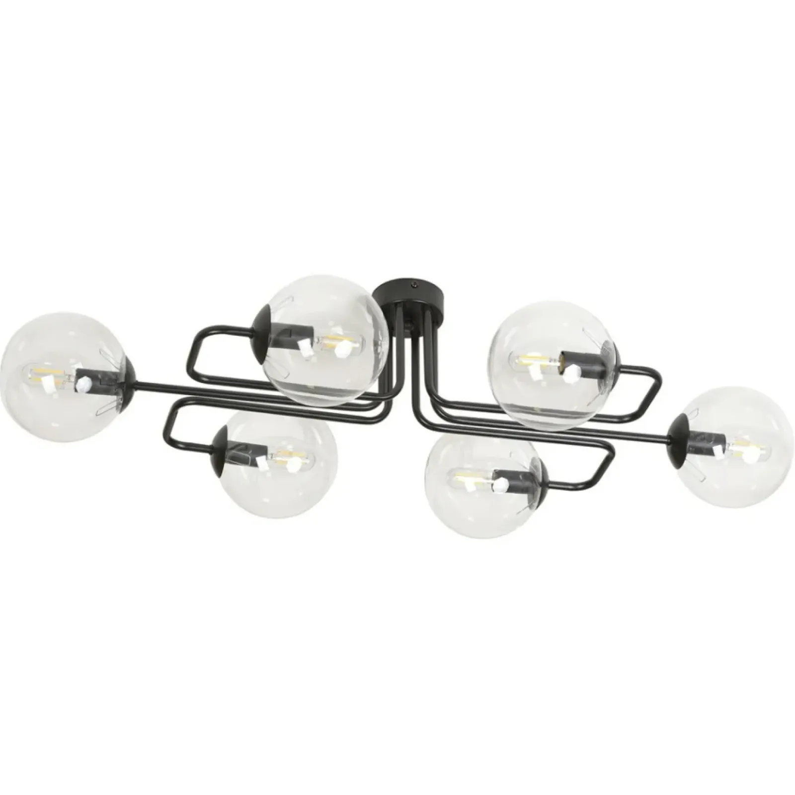 Sklep Kaja Czarna lampa sufitowa klosze w kształcie kul 831/6A | Kaja Oświetlenie Discount