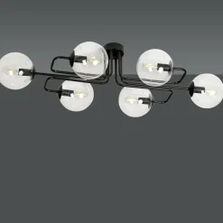 Sklep Kaja Czarna lampa sufitowa klosze w kształcie kul 831/6A | Kaja Oświetlenie Discount