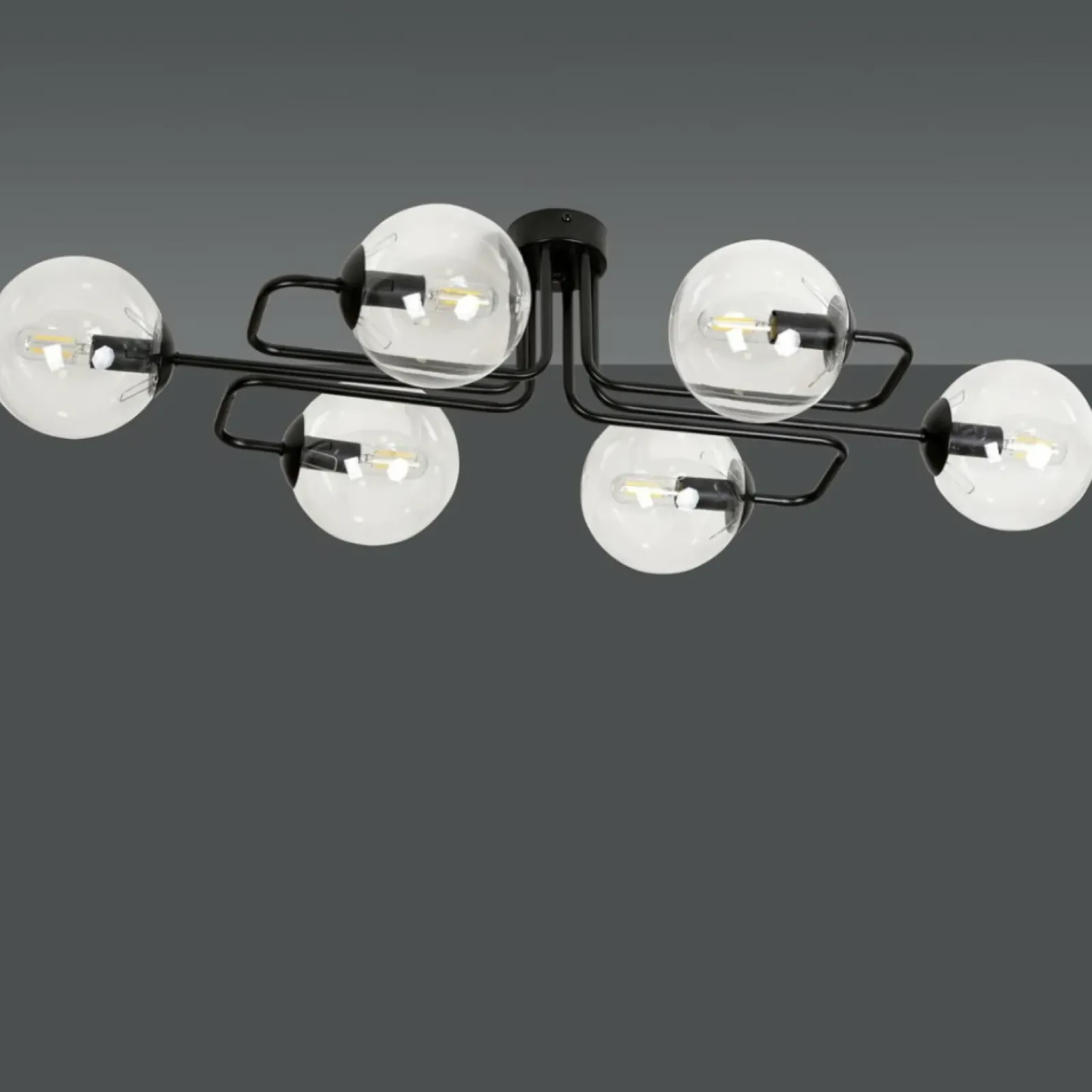 Sklep Kaja Czarna lampa sufitowa klosze w kształcie kul 831/6A | Kaja Oświetlenie Discount