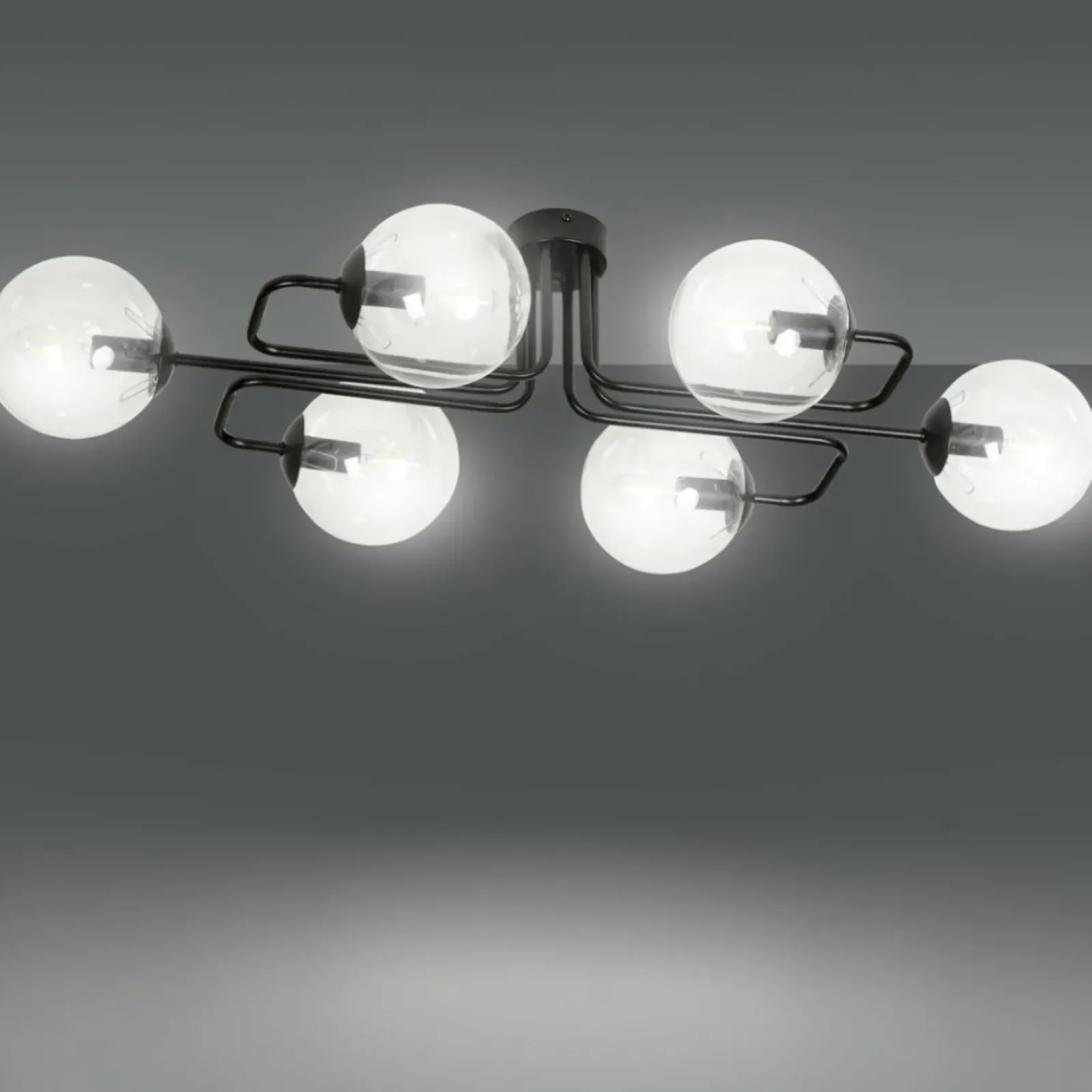 Sklep Kaja Czarna lampa sufitowa klosze w kształcie kul 831/6A | Kaja Oświetlenie Discount