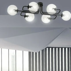 Sklep Kaja Czarna lampa sufitowa klosze w kształcie kul 831/6A | Kaja Oświetlenie Discount