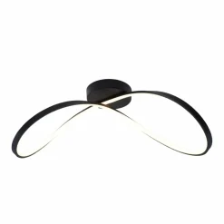 Sklep Kaja Czarna lampa sufitowa LED, ozdobna wstążka 19600C-BK ERDA | Kaja* Lampy Led|Plafony Nowoczesne