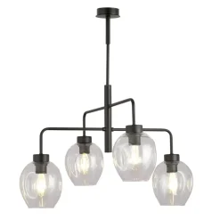 Sklep Kaja Czarna lampa sufitowa na sztywnym zwisie 1164/4 LUKKA | Kaja Online