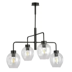 Sklep Kaja Czarna lampa sufitowa na sztywnym zwisie 1164/4 LUKKA | Kaja Online