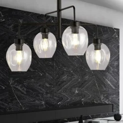 Sklep Kaja Czarna lampa sufitowa na sztywnym zwisie 1164/4 LUKKA | Kaja Online