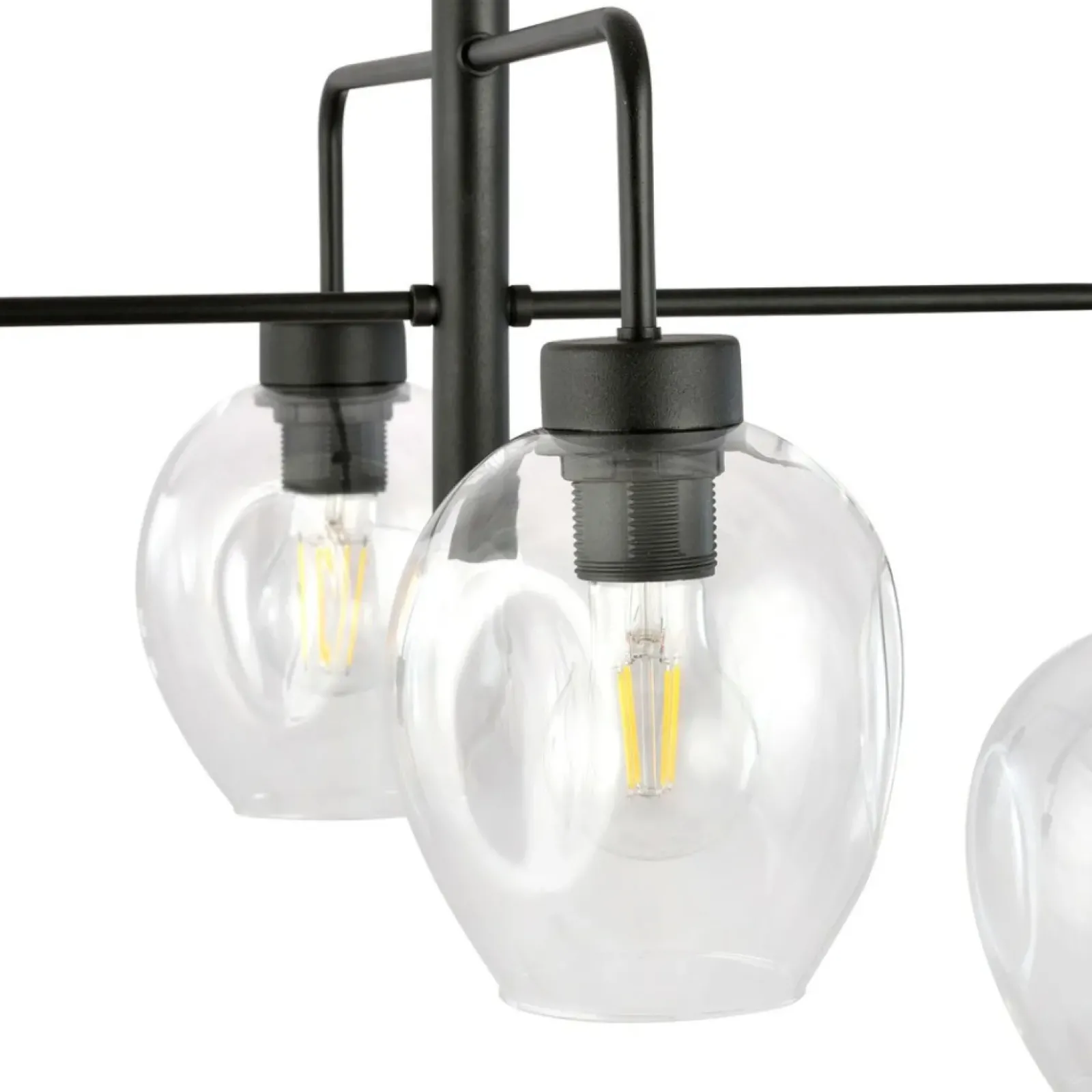 Sklep Kaja Czarna lampa sufitowa na sztywnym zwisie 1164/4 LUKKA | Kaja Online