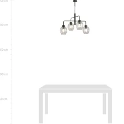 Sklep Kaja Czarna lampa sufitowa na sztywnym zwisie 1164/4 LUKKA | Kaja Online