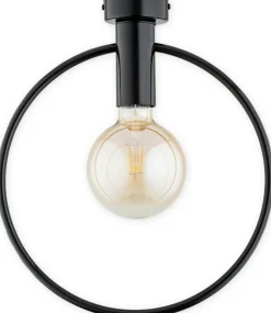 Sklep Kaja Czarna lampa sufitowa na jedną żarówkę O2951 P1 CZA | Kaja Oświetlenie Sale