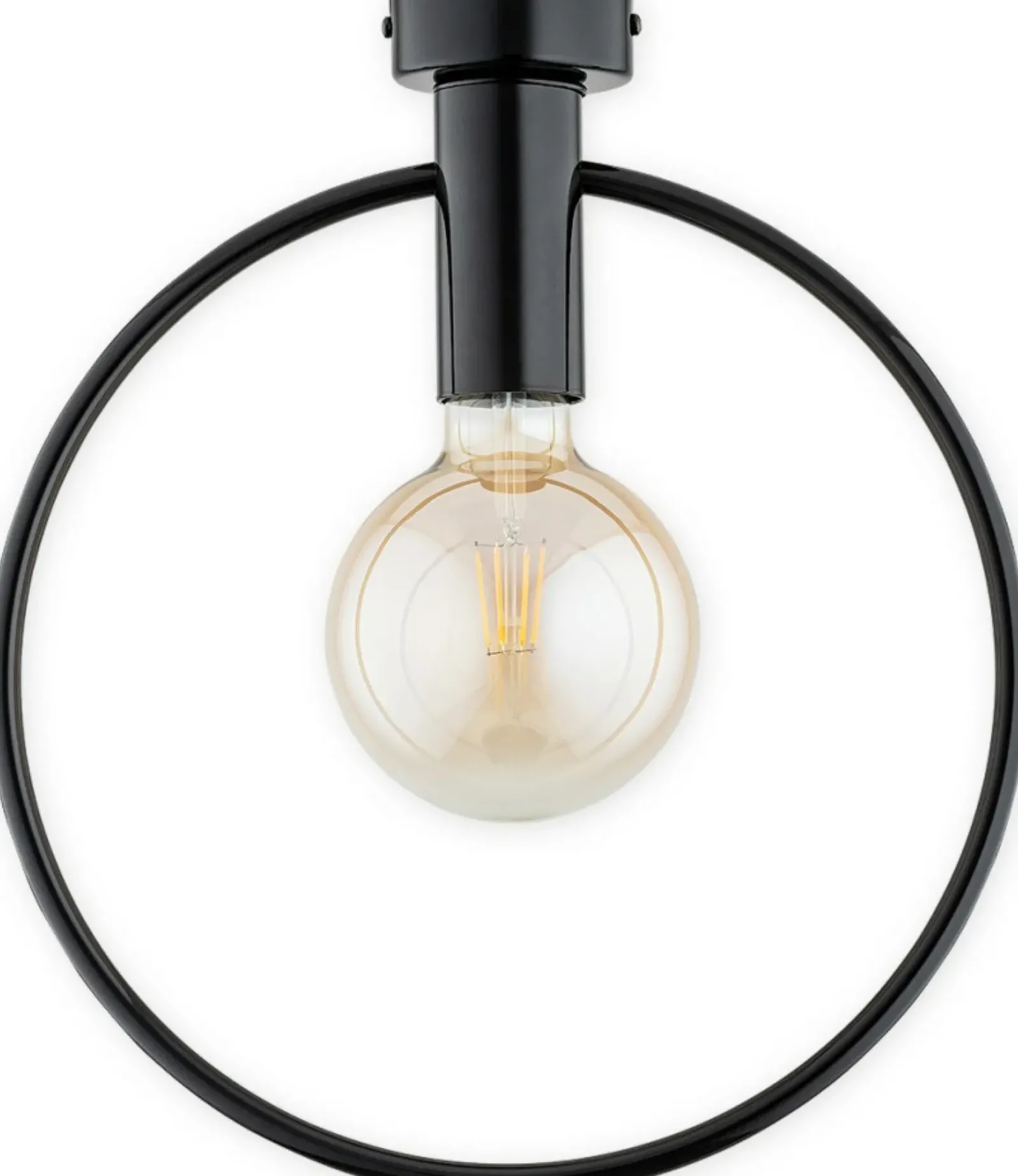 Sklep Kaja Czarna lampa sufitowa na jedną żarówkę O2951 P1 CZA | Kaja Oświetlenie Sale