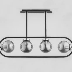 Sklep Kaja Czarna lampa sufitowa w formie owalnej ramy AL 62160 | Kaja Store