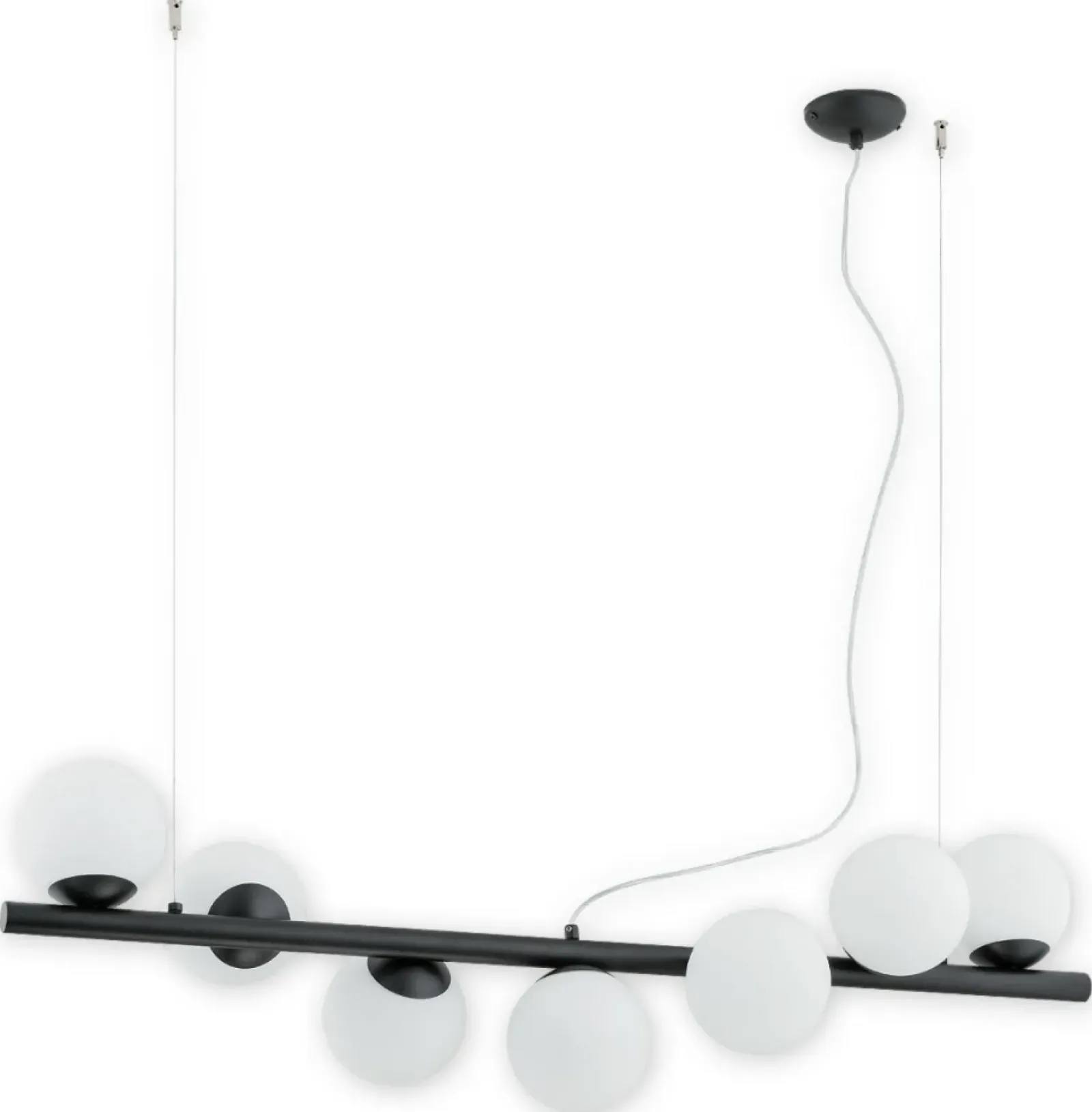 Sklep Kaja Czarna lampa sufitowa z 7 kloszami O2917 W7 CZA | Kaja Oświetlenie Store