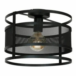 Sklep Kaja Czarna lampa sufitowa z abażurem i obręczami LX 1120 z serii RIM czarny Discount