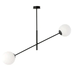 Sklep Kaja Czarna lampa sufitowa z białymi kulami 1169/2 LINEAR | Kaja Store